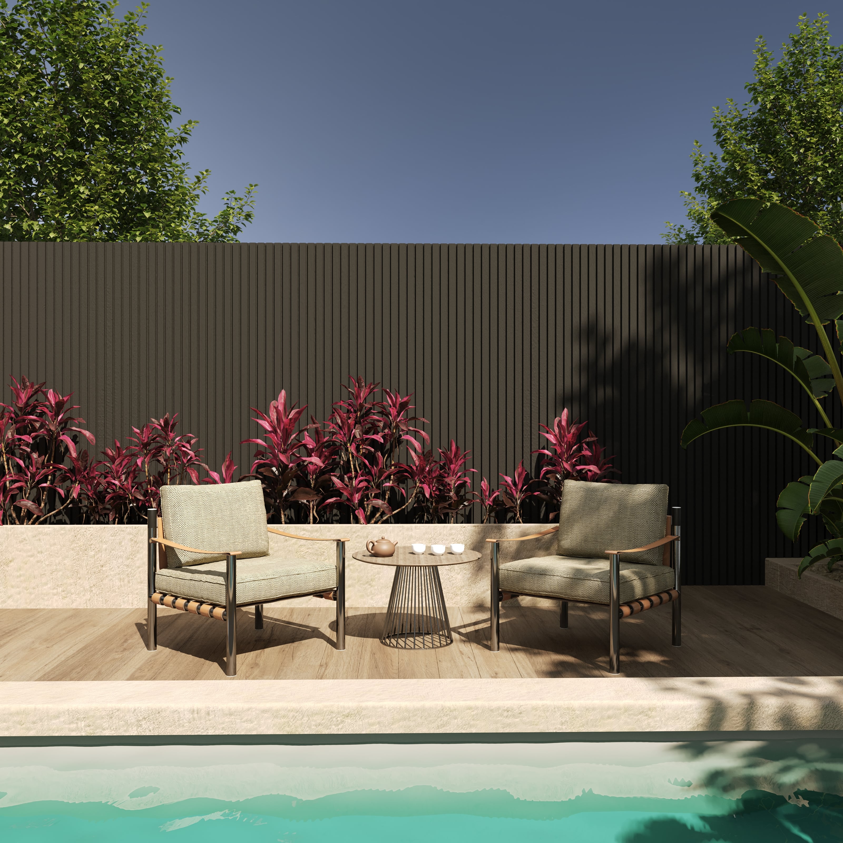 Feature Wall Cladding Freeway Black Eco Timber Garage Fence Feature Wall Cladding Panels - Vendome Living
