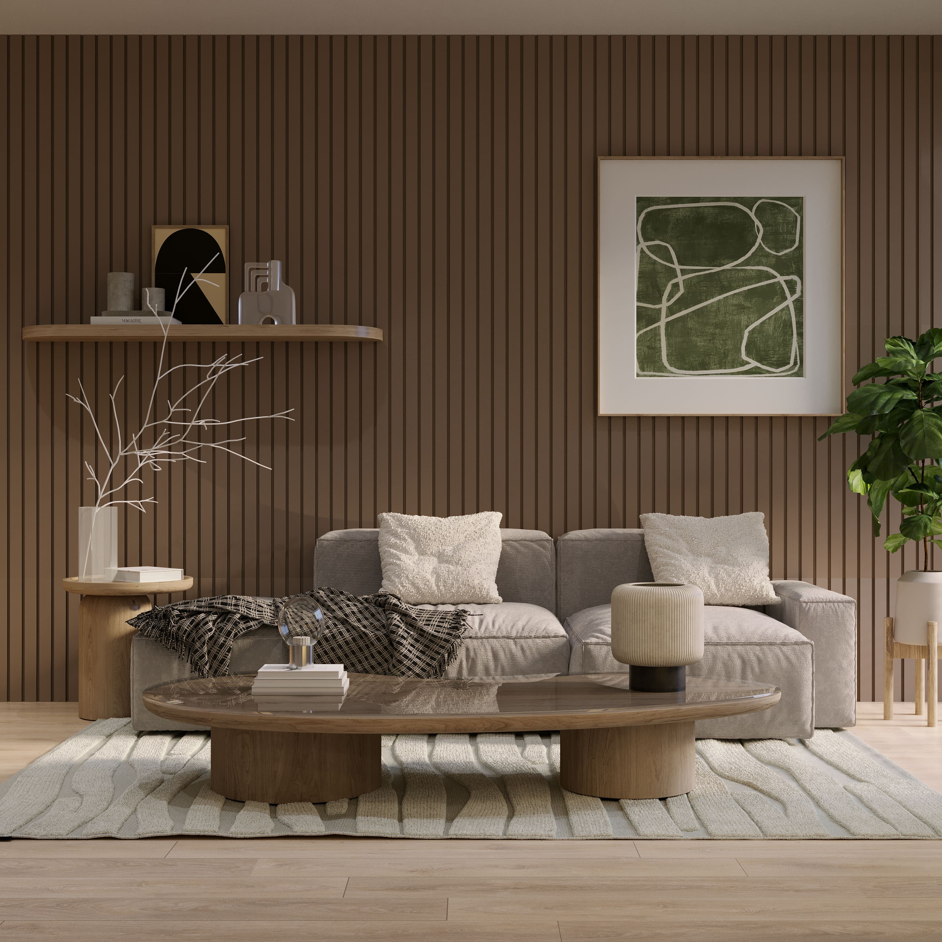 Decorative Light Oak Timber Veneer Interior Exterior Wall Panels ...